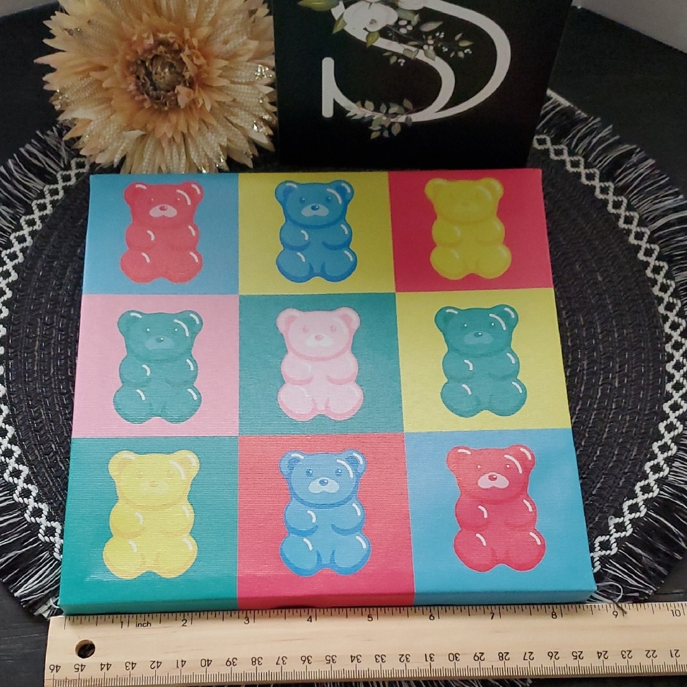 ✨️Colorful Gummy Bear Canvas Art